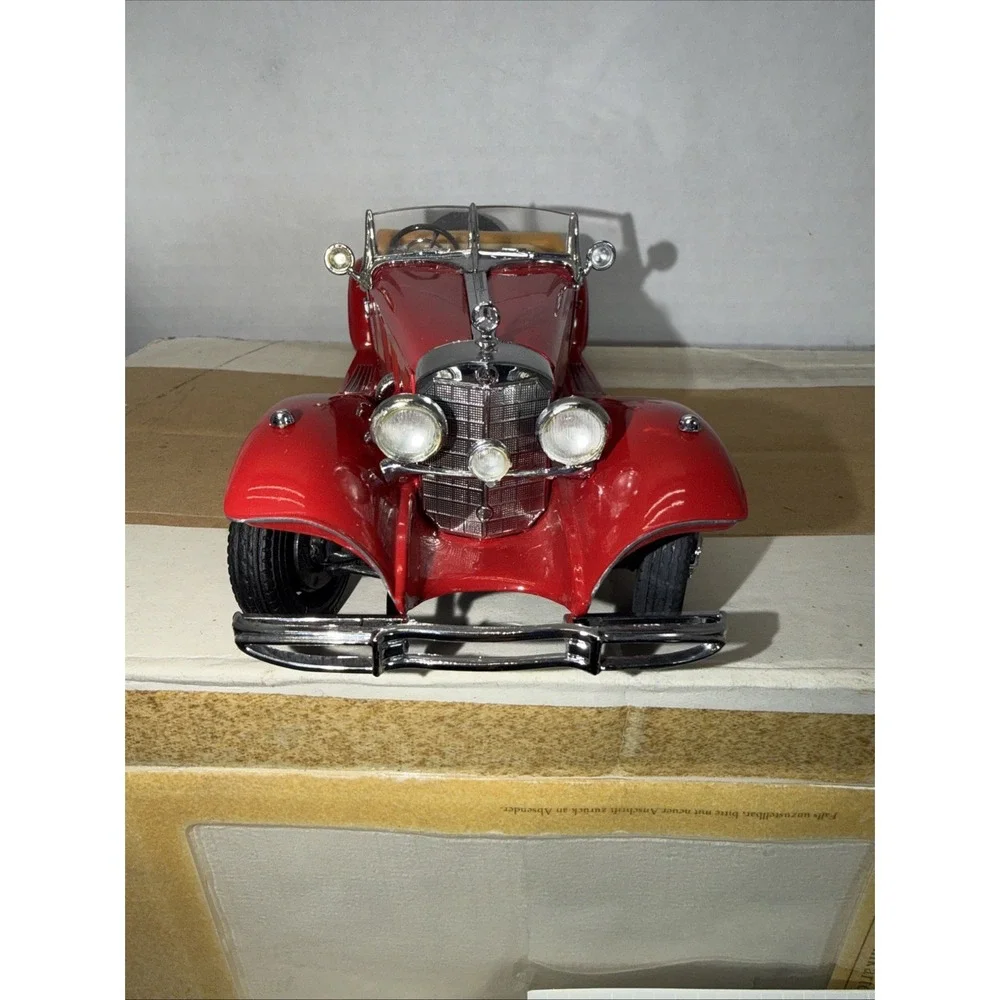 Franklin Mint 1935 Mercedes Benz 500K Special Roadster Red 1:24 Diecast COA Box